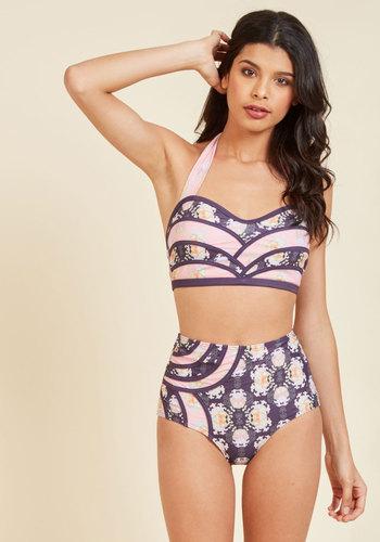  Set The Serene Swimsuit Bottom In Floral Medallions In L