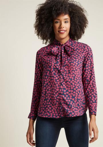 Companiafantastica Compania Fantastica With Love Button-up Top In Xl