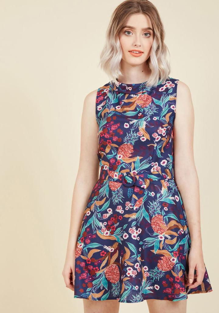 Modcloth All Over The Archipelago Mini Dress In Xl