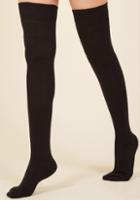 Modcloth Knee I Say More? Thigh Highs In Black
