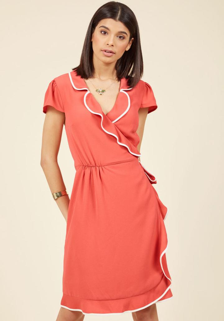  Daytime Dapper Wrap Dress In Carnation In 1x