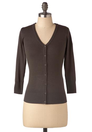 Charter School Cardigan In Charcoal