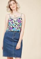  Transition Accomplished Tank Top In Floral Navy In 1x
