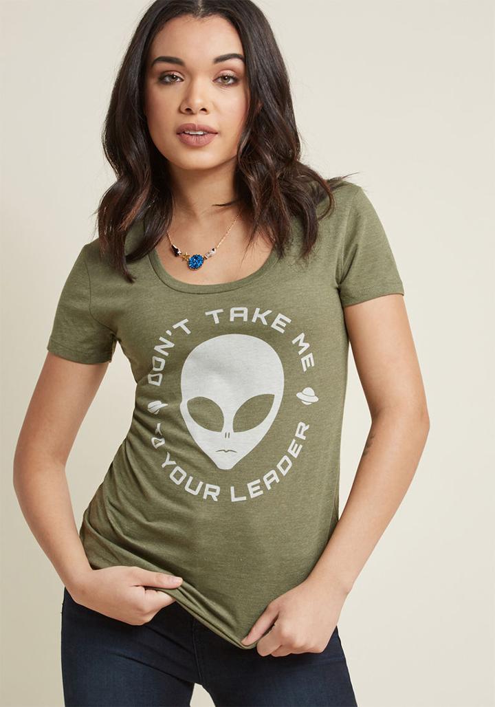 Modcloth Martian Redirect Mission Graphic Tee In 3x
