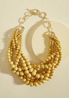 Modcloth Burst Your Bauble Necklace In Mustard