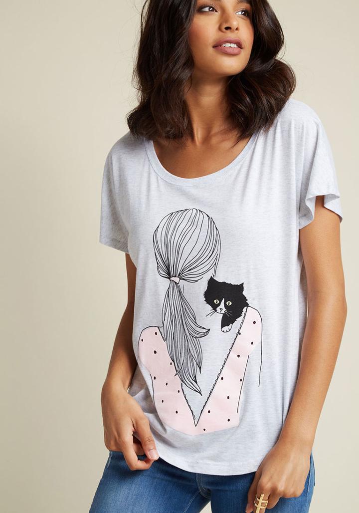 Modcloth I Got Your Back Graphic T-shirt In M