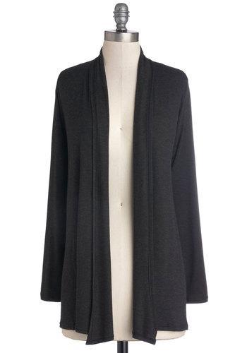Modcloth Day By Decor Cardigan In Charcoal