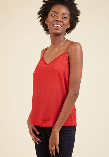  A Hint Of Glint Tank Top In Red In M