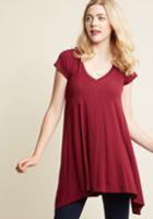 Modcloth A Crush On Casual Tunic In Mulberry