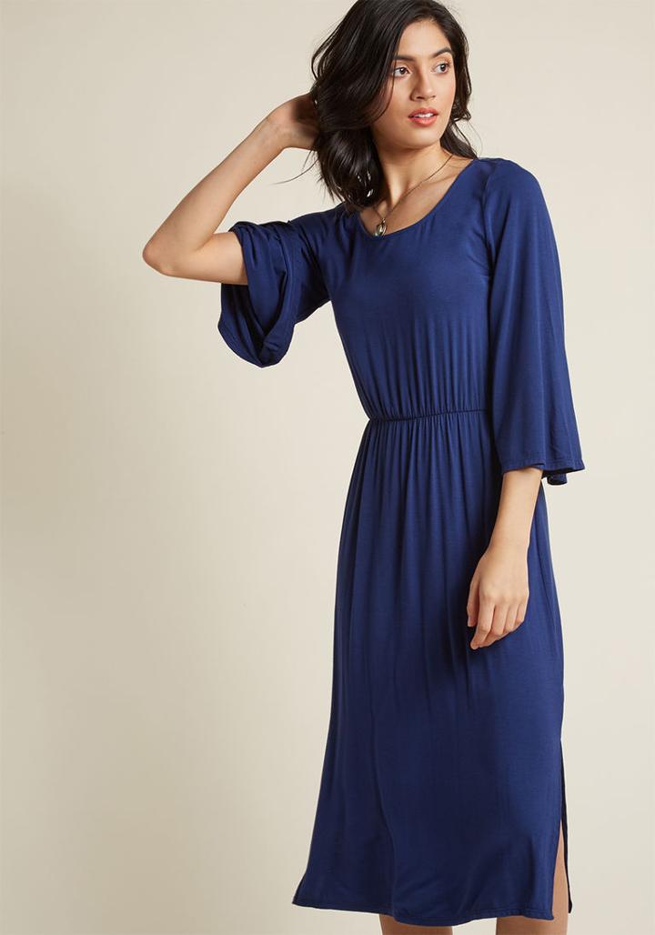 Modcloth Joyous Journey Jersey Midi Dress