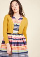 Modcloth The Dream Of The Crop Cardigan In Honey
