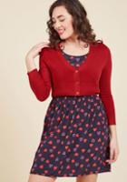 Modcloth The Dream Of The Crop Cardigan In Red