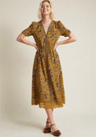 Modcloth Alluring Atmosphere Midi Dress In S