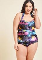  Bathing Beauty One-piece Swimsuit In Rainbow Galaxy In 4