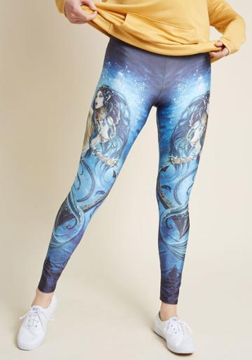 Hellbunny Hell Bunny Siren Is Golden Leggings In Xl