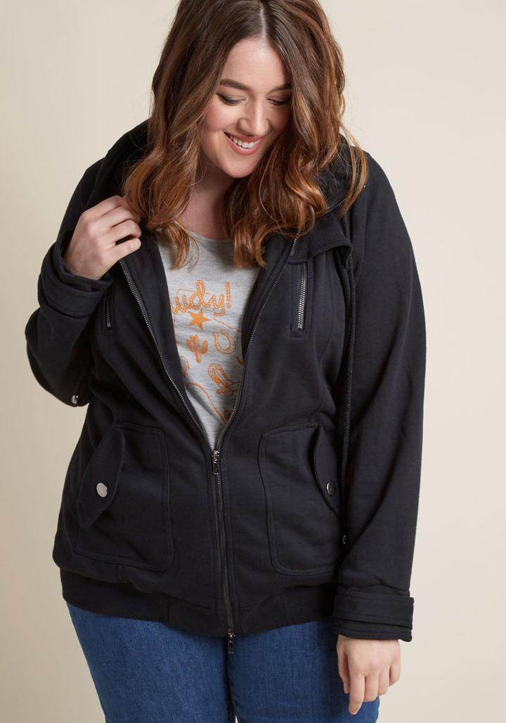 Modcloth Leipzig Hoodie In Black In Xs