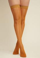 Modcloth To The Pointelle Thigh Highs In Cumin
