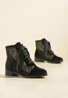 Modcloth Lace Get Together Velvet Boot