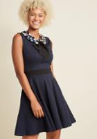 Modcloth Tea Effort Knit A-line Dress In Xs