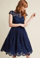 Modcloth Chi Chi London Exquisite Elegance Lace Dress In Midnight In 22