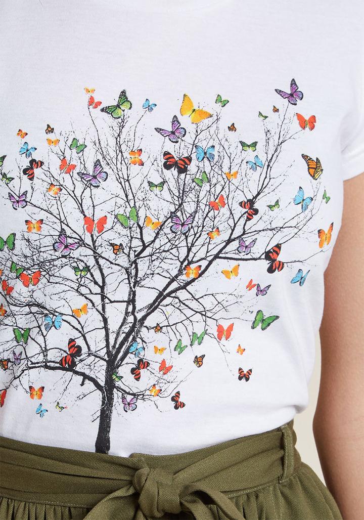 Modcloth Doesn't Fly Far From The Tree Tee In Xl