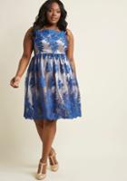 Modcloth Unforgettable Engagement Fit And Flare Dress In 2x