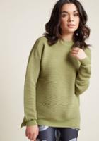 Modcloth Mock Neck Sweater With Ribbing In Xxs