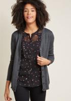 Modcloth Have A Good Knit Cardigan In Charcoal In L