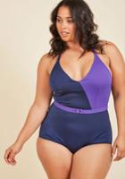  Splice Of Life One-piece Swimsuit In Navy In 16