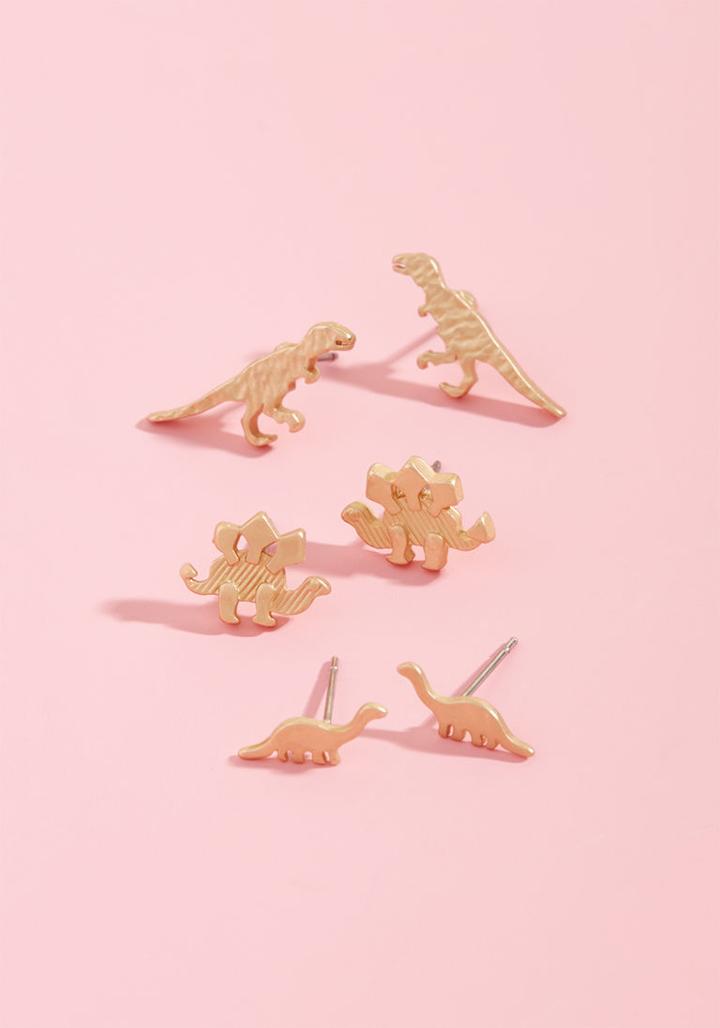 Modcloth Prehistoric Poise Earring Set