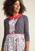 Modcloth The Dream Of The Crop Cardigan In Smoke