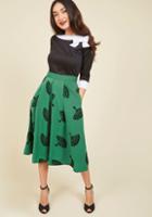 Modcloth B. Jones Style Midi Skirt In Pine