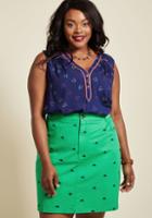 Modcloth Legendary Lifestyle Pencil Skirt In Green