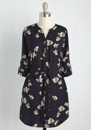  Day For Night Floral Tunic In Navy In 3x