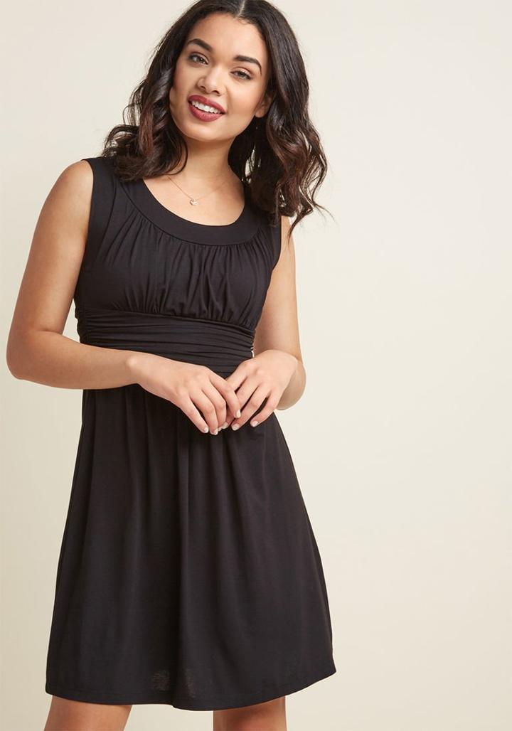 Modcloth I Love Your Jersey Dress In Black In Xs