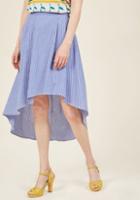 Modcloth Magnificent Movements Chambray Skirt In L