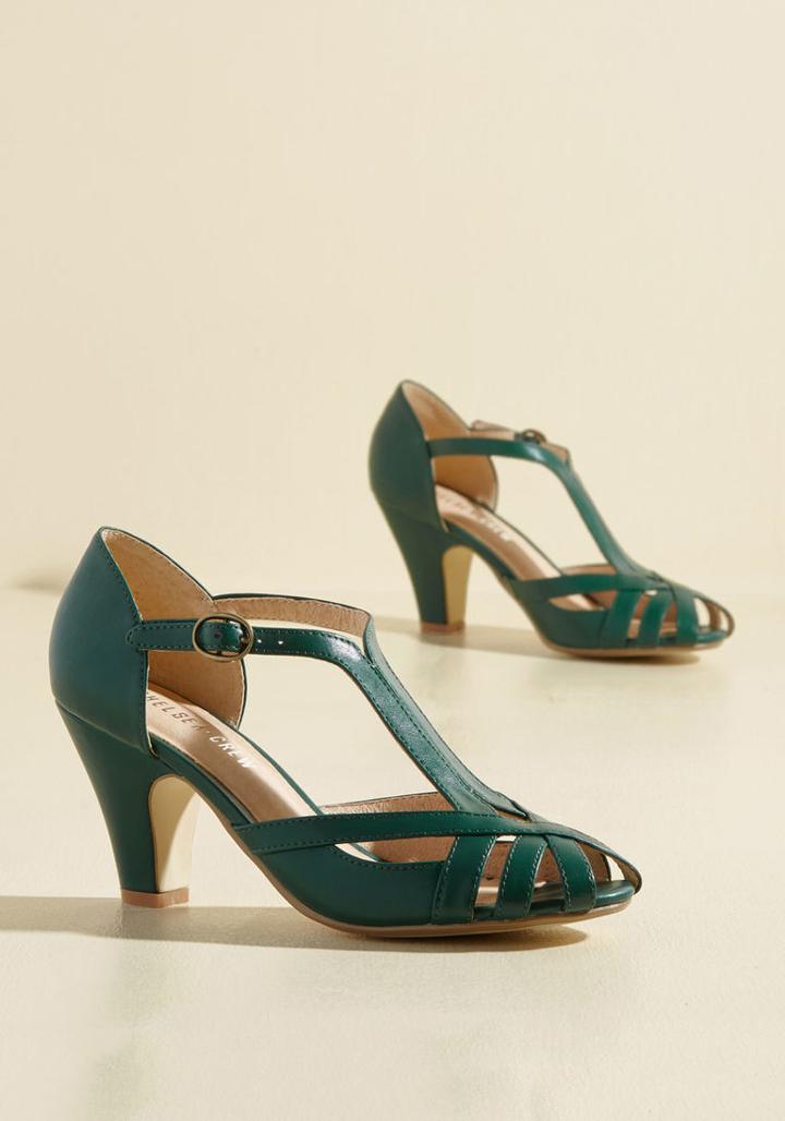 Chelseacrew The Chosen Few T-strap Heel In Forest