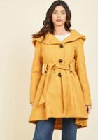 Stevemadden Once Upon A Thyme Coat In Mustard In L