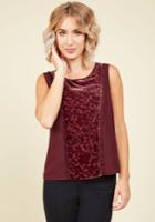  Spiffy Studies Sleeveless Top In Oxblood In Xs
