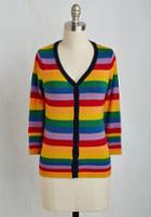Modcloth Charter School Cardigan In Primary Stripes In Xs