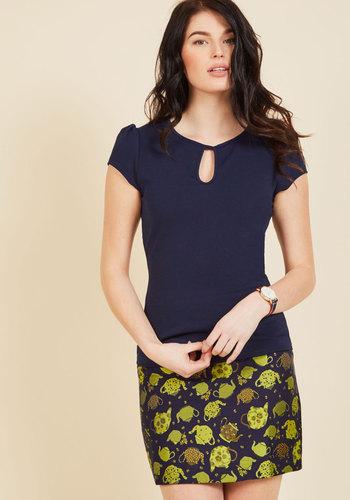  All That Audacity Top In Navy In Xxs