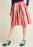 Modcloth Introducing Interest Cotton A-line Skirt In S