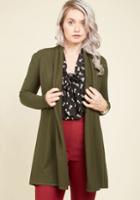 Modcloth Comfy My Way Cardigan In Olive In 3x
