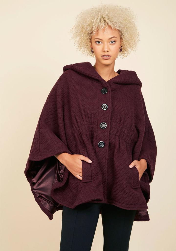 Stevemadden Hood If I Could Cape In Merlot In 1x