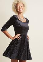 Modcloth Hell Bunny Velveteen Dreams A-line Dress In 2x