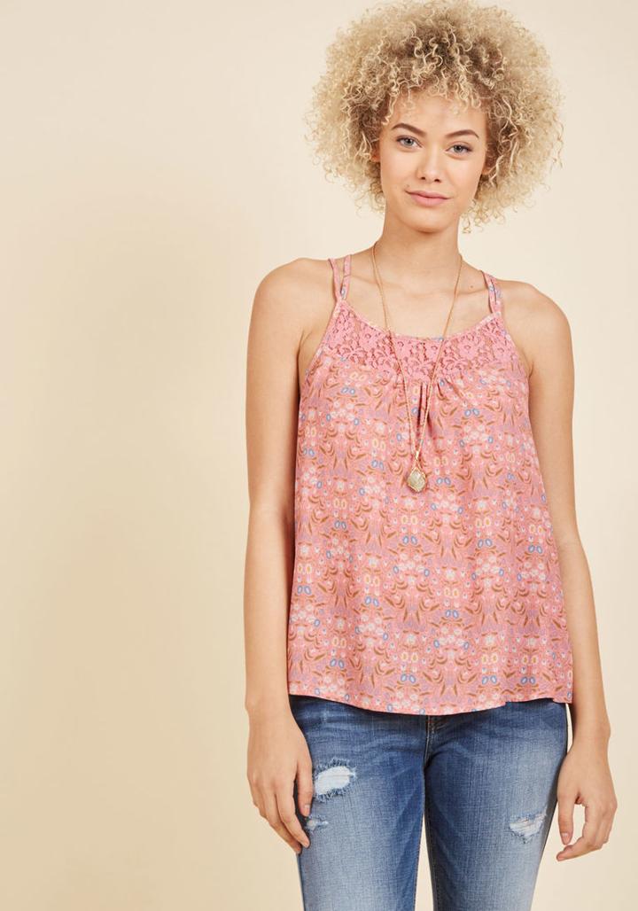  Boutique Hopping Sleeveless Top In Rose In 2x
