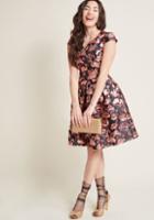 Modcloth Personal Boldness Fit And Flare Dress In Xs