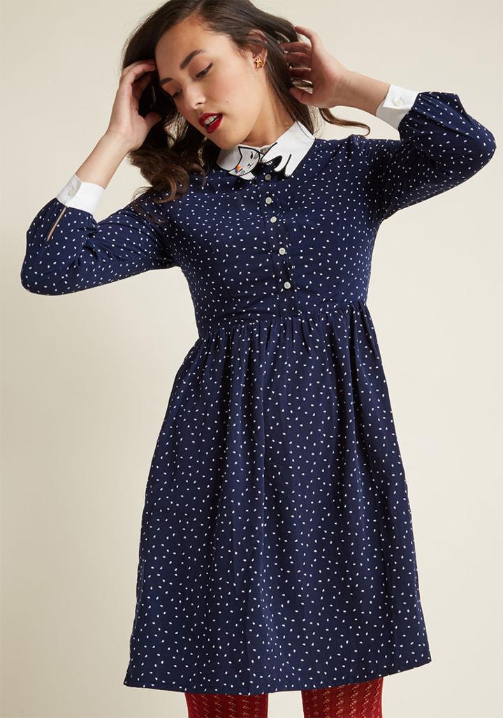 Misspatina Miss Patina I'm Only Prancing Long Sleeve Dress In L