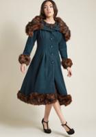 Collectif Collectif Luxe-y In Love Coat In Ocean In S