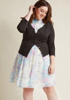 Modcloth Charter School Cardigan In Charcoal In S